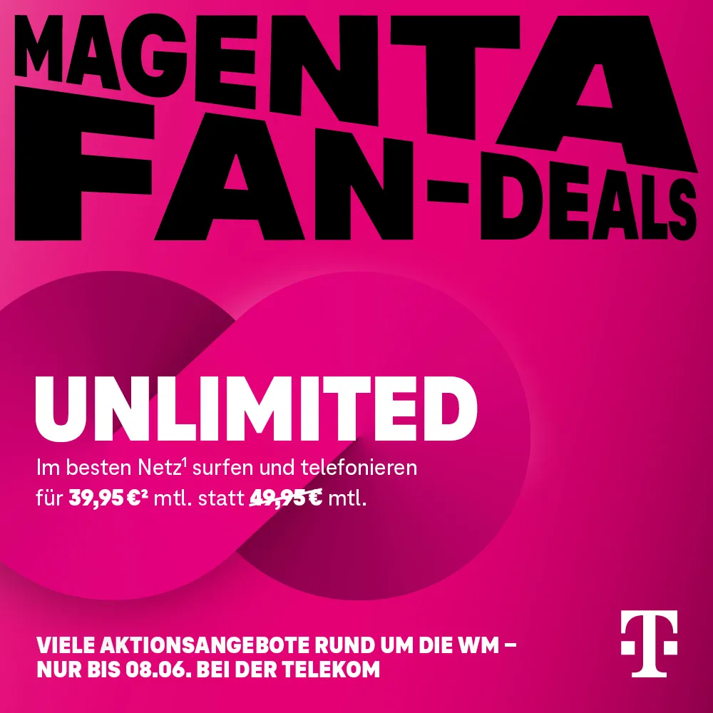 Telekom MagentaFan-Deals: Unlimited Tarif für Surfen und Telefonieren